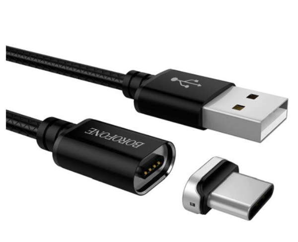 BU1 magnetisk USB-kabel för USB-C svart