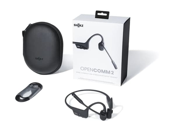 SHOKZ OpenComm2 trådlös hörlurar svart