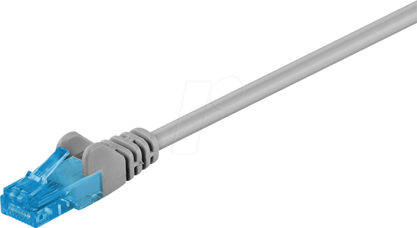 goobay CAT 6a U/UTP, Unshielded 25cm Patchkabel Grey grå
