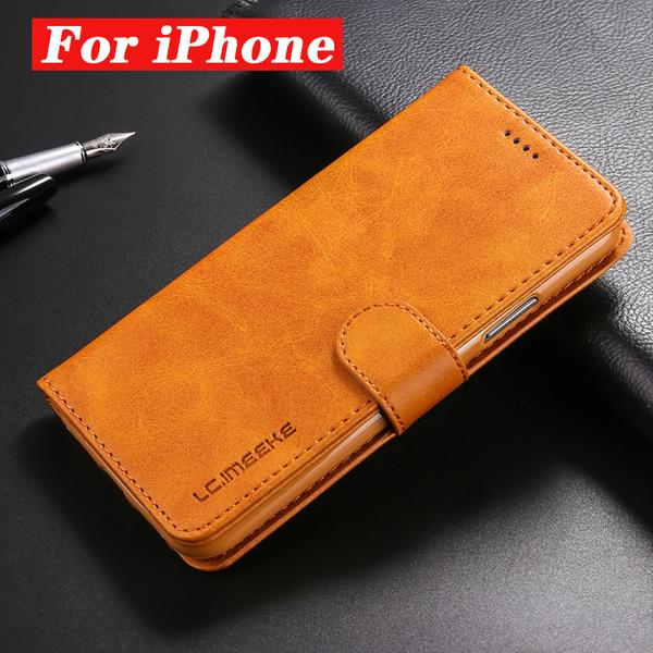LC läder fodral för iphone 11 pro mörkbrun DarkBrown