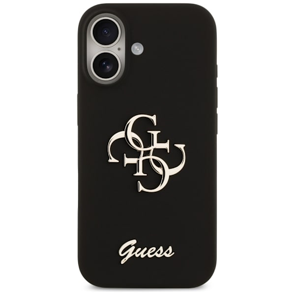 Guess Silicone Big 4G Script Case for iPhone 17 Black