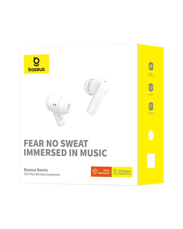Baseus Bowie E19 True Wireless Hörlurar Stellar White