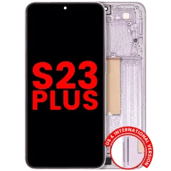 OLED-enhet med ram för Samsung Galaxy S23 Plus (USA och internationell) (Eftermarknad Plus) (Lavendel)