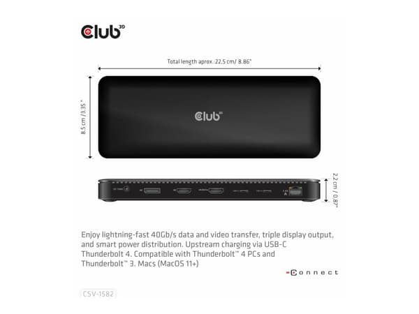 Club 3D CSV-1582 12-in-1 Thunderbolt 4 Dockingstation