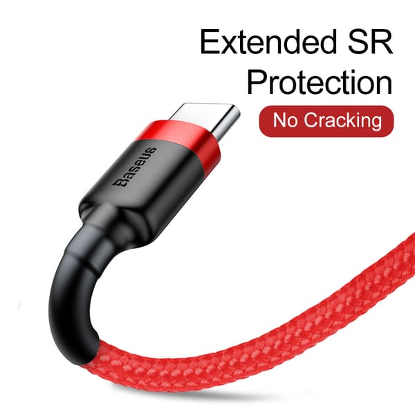 Baseus kabel Cafule USB - USB-C 1,0 m 3A röd röd