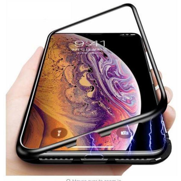 Magnetisk Aluminiummetall  för iphone Xr svart BlackAsh