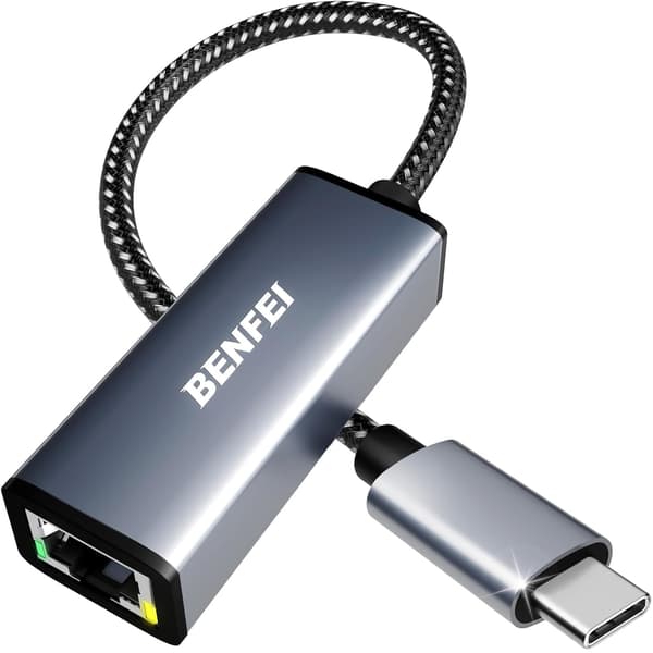 BENFEI adapter USB C till RJ45 grå