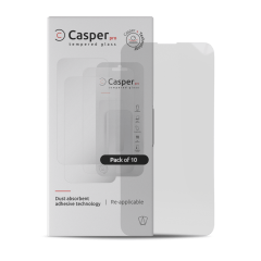 Casper Pro Härdat Glas för iPhone 15 Plus / 16 Plus (10-pack) (Klar) röd