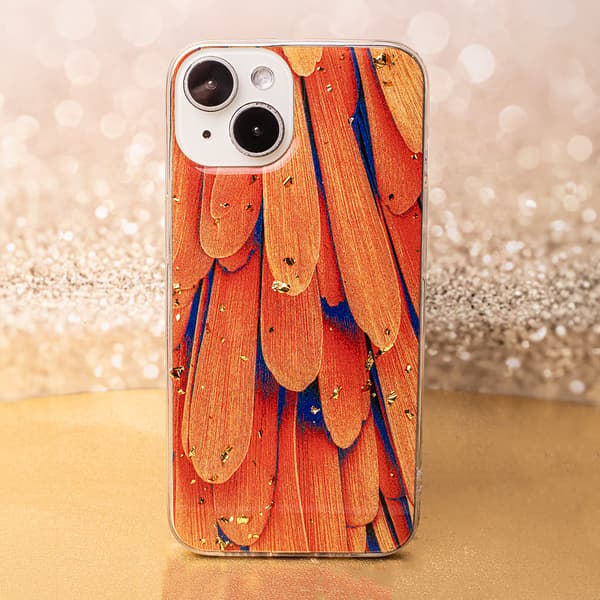 Guld Glam skal för iPhone 11 orange orange