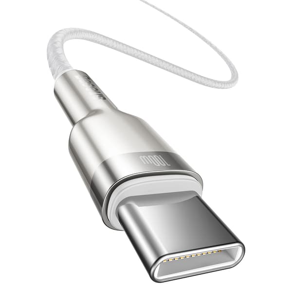Baseus kabel Cafule Metal PD USB-C - USB-C 1,0 m vit 100W vit