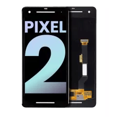 OLED-enhet utan ram för Google Pixel 2 (äkta OEM) (svart)