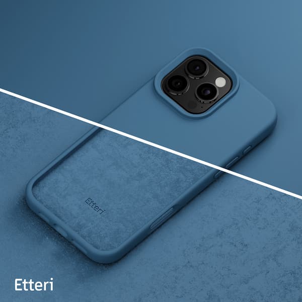 Etteri Silikonskal till iPhone 16 Pro Max 6,9\" mörkblå