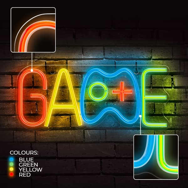 Forever Light Neon PLEXI LED GAME flerfärgad FPNE40