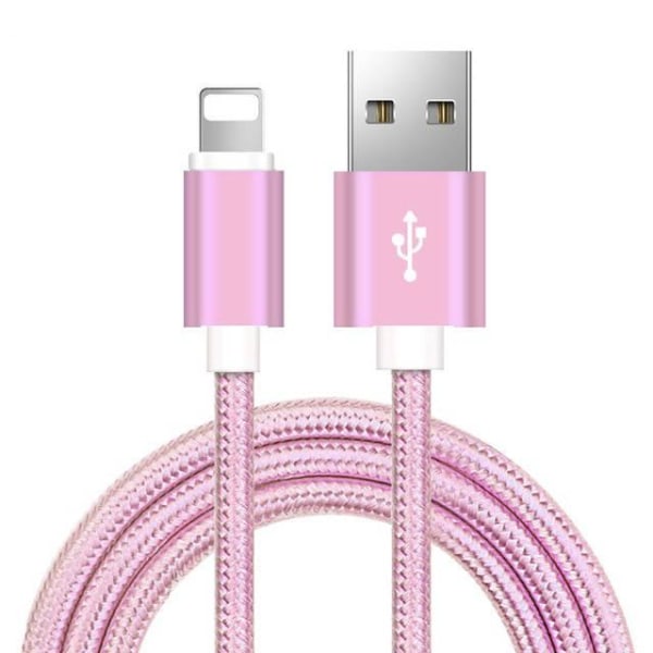 hög kvalitet 1 m iphone kabel rosa Pink