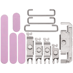 Hårda knappar (ström / volym / omkopplare) för iPhone 16 / 16 Plus (rosa)
