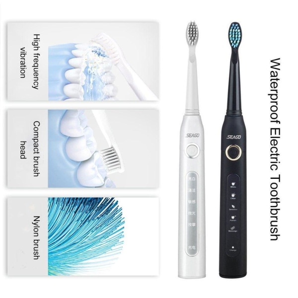 Seago SG-507 elektrisk Smart tandborste vit abcb | Fyndiq