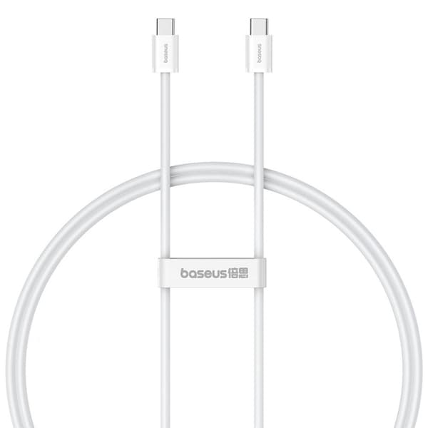 Baseus Superior Series 2 Snabbladdande Datakabel Typ-C till Typ-C 30W 2m Månvit vit