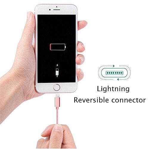 2 st super kvalitet 3 m iphone svart