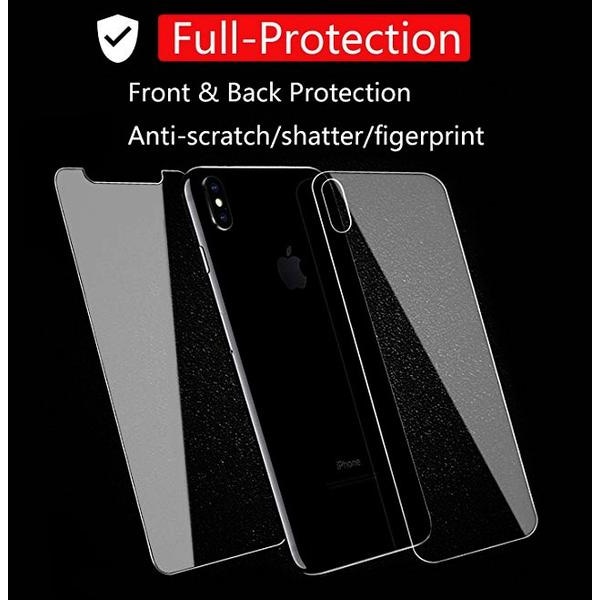 skärmskydd fram och bak för iphone X Transparent