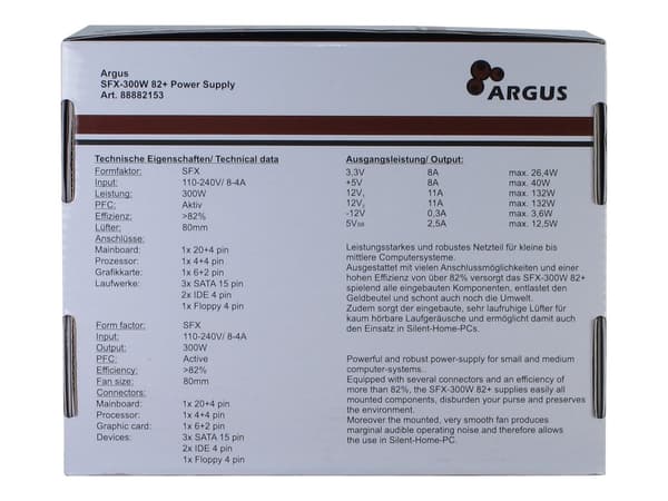 Argus SFX-300W 82+ 300Watt