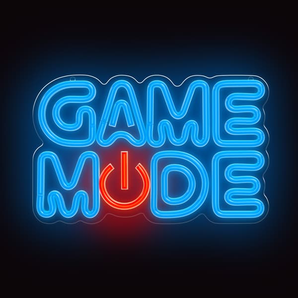 Forever Light Neon PLEXI LED GAME MODE blå röd FPNE38
