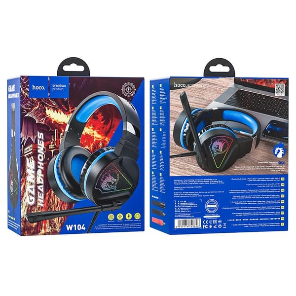 Hoco W104 Drift Gaming Headset Blå