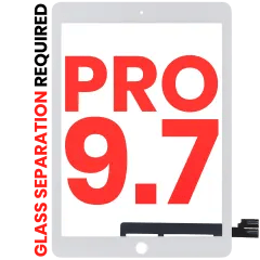 Digitizer för iPad Pro 9.7\" (OCA förinstallerad & glassseparation krävs) (Eftermarknad Plus) (Vit)