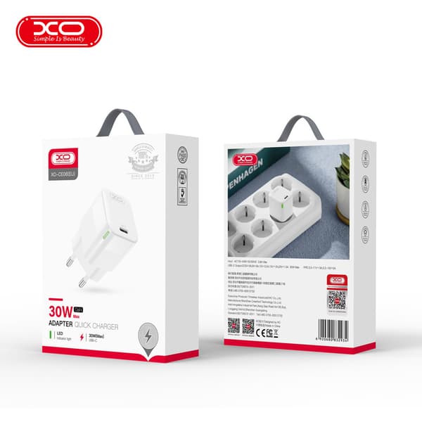 XO Wall Charger CE06 PD 30W USB-C - White