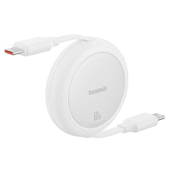 Baseus Free2Pull Mini Laddningskabel USB-C till USB-C 60W 1m Månvit vit