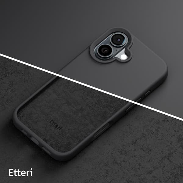 Etteri Silikonskal för iPhone 16 Plus svart