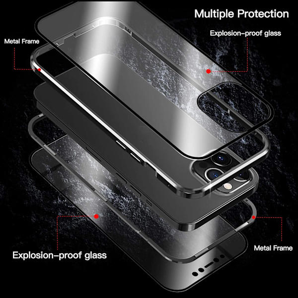 Magnet fodral för iphone 12 pro mini blå blå