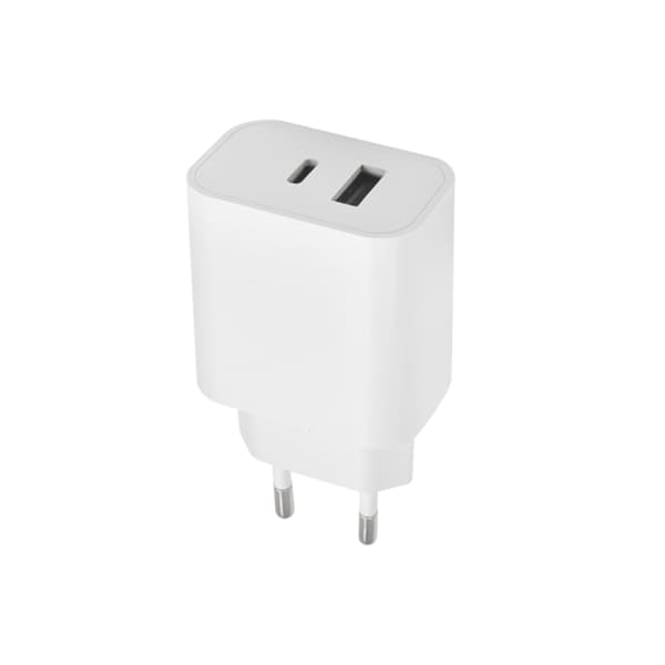 Maxlife MXTC-06 PD QC-laddare 1x USB-C 1x USB 20W vit vit