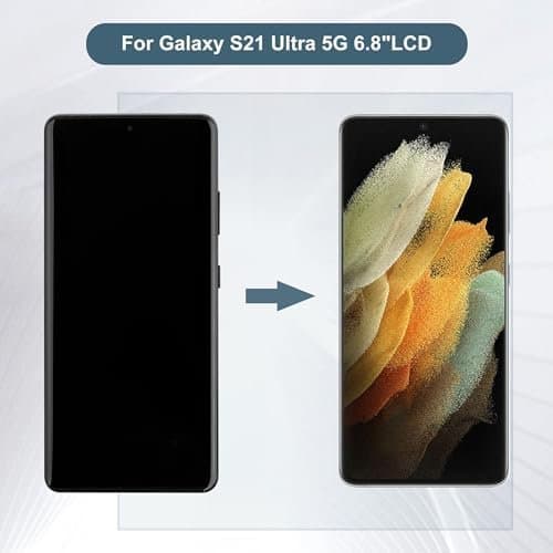 Replacement Screen for Samsung Galaxy S21 Ultra with Tools black