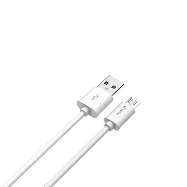 Devia-kabel Smart EC081 USB - MicroUSB 1,0 m 2,1A vit