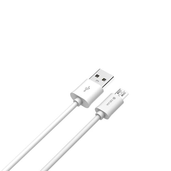 Devia-kabel Smart EC081 USB - MicroUSB 1,0 m 2,1A vit vit