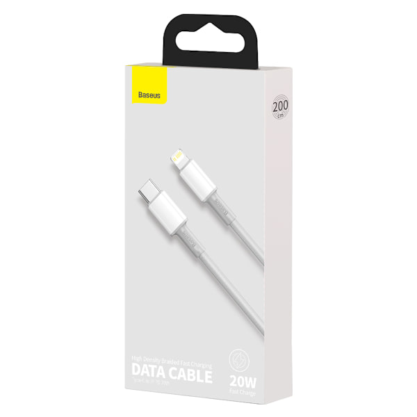 Baseus-kabel High Density PD USB-C - Lightning 2,0 m vit 20W