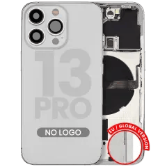 Baksida med smådelar för iPhone 13 Pro (EU / Global version) (Eftermarknad Plus) (Silver) silver