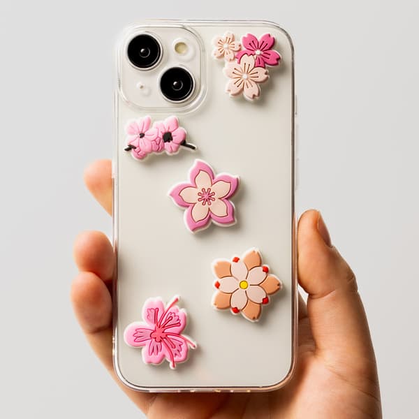 3D Sticker Pink Flowers 5-pack