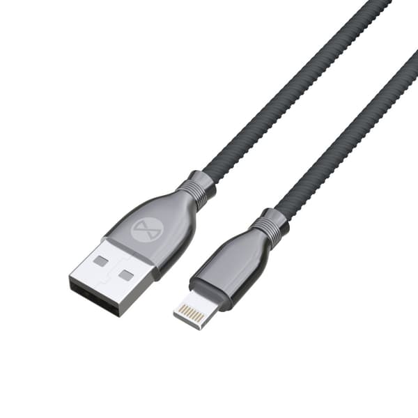Forever Tornado-kabel USB - Lightning 1,0 m 3A svart svart