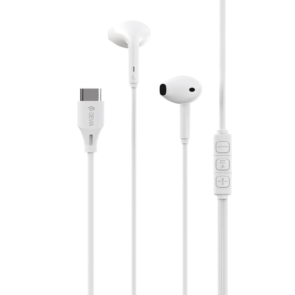 Devia trådbundna hörlurar Kintone A3 Digital USB-C vit