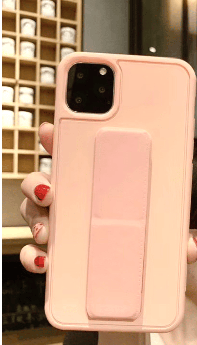 Fodral med handrem för iPhone 13 Pro Max rosa