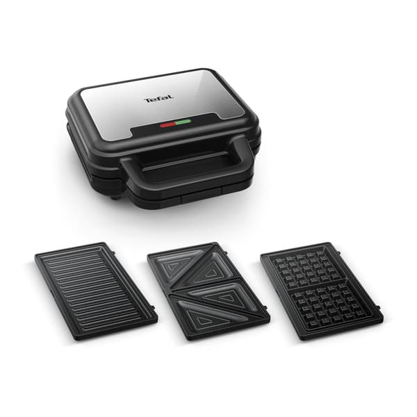 Tefal Ultra Compact SW383D10 Sandwichmaker / vaffeljern / paninimaskine Rustfrit stål