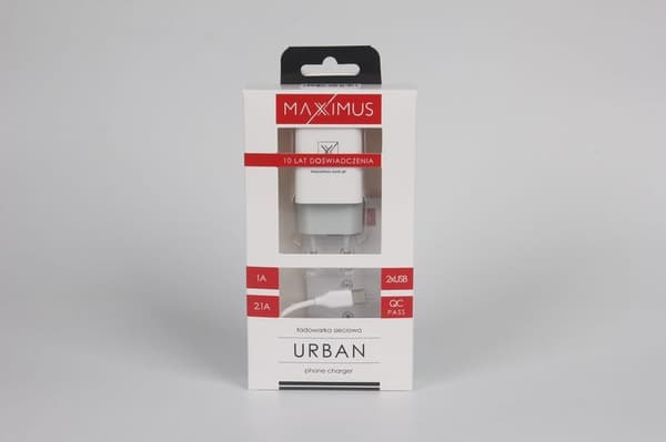 Väggladdare Maxximus Urban 2 1A typ-c 2xUSB