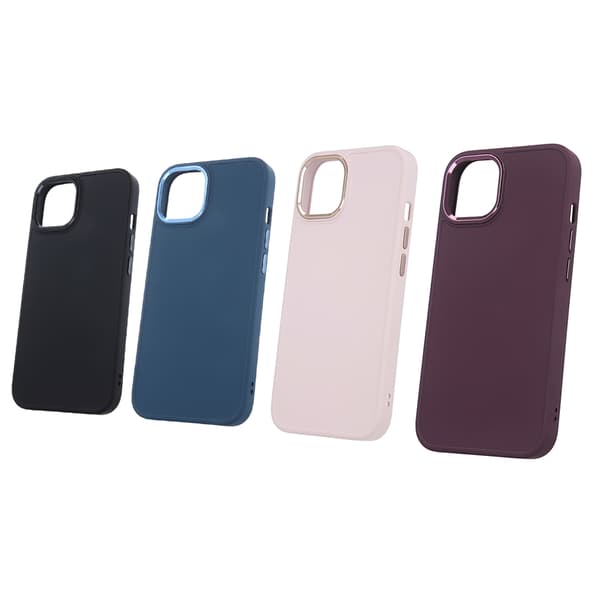 Satinfodral för iPhone 15 Pro Max 6,7\" vinröd