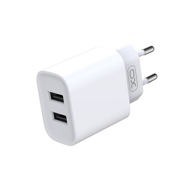 XO väggladdare CE02C 2x USB 2,1A vit