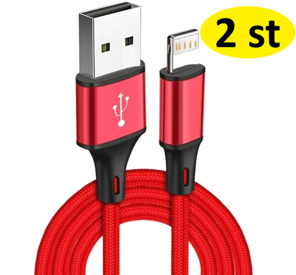 2 st 3m iPhone-kabel röd röd