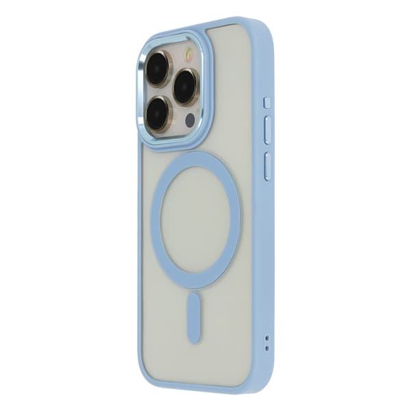 Satin Elegant Mag skal för iPhone 15 Plus blå blå