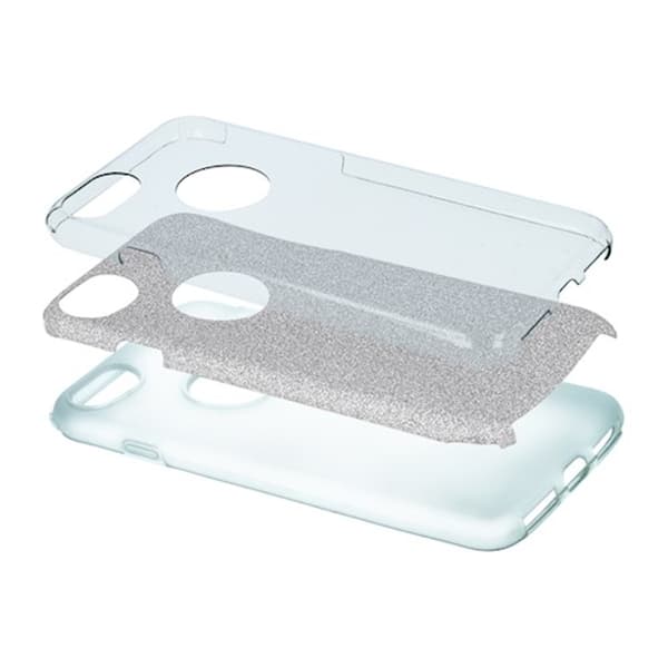 Glitter 3-i-1-fodral för Xiaomi Redmi Note 9s / 9 Pro / 9 Pro Max silver