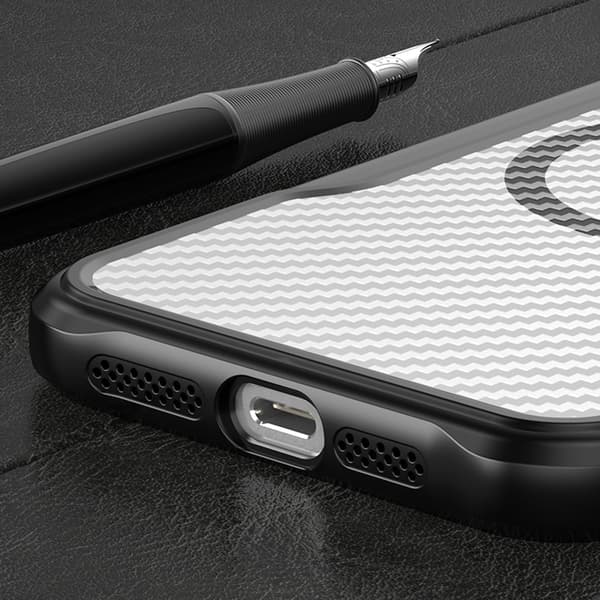 Defender Carbon Mag skal för iPhone 12 6,1\" svart