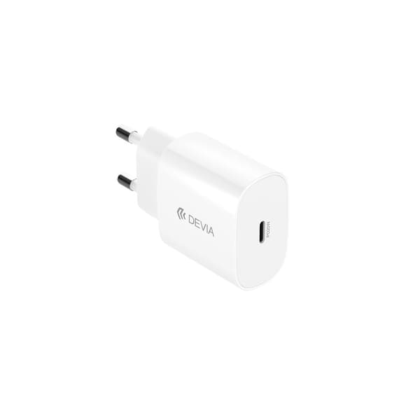 Devia väggladdare Rocket PD 20W 1x USB-C vit + kabel USB-C - Lightning